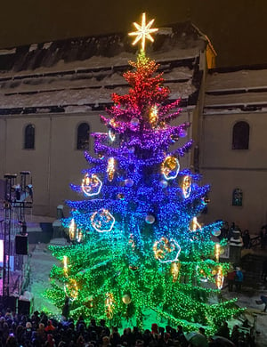 Sapin de Megève réalisé en Twinkly Pro