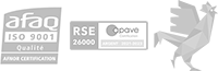 Labels ISO9001 RSE26000 Coq Vert